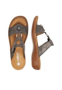 Rieker Klapki 608K1-45 Szary. Kolor: szary. Materiał: syntetyk, materiał #5