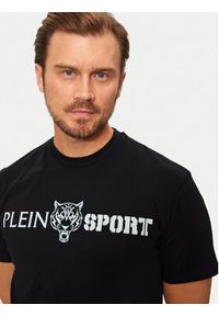 Plein Sport T-Shirt AADC MTK7197 SJY001N Czarny Regular Fit. Kolor: czarny. Materiał: bawełna. Styl: sportowy