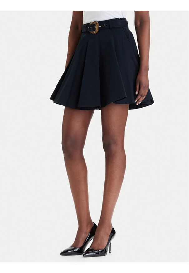 Versace Jeans Couture Spódnica plisowana 80HAE801 N0715 Czarny Regular Fit. Kolor: czarny. Materiał: bawełna