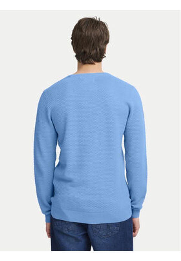 Blend Sweter 20717257 Niebieski Regular Fit. Kolor: niebieski. Materiał: bawełna