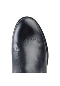 Marco Shoes Czarne kozaki ze skóry naturalnej. Kolor: czarny. Materiał: skóra