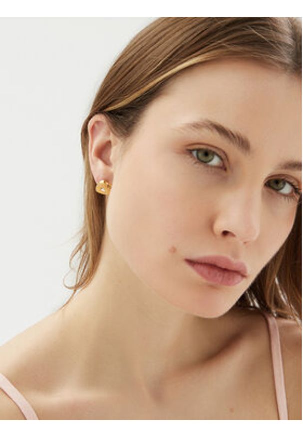 Guess Kolczyki JUBE05 058JW Złoty. Materiał: metalowe. Kolor: złoty