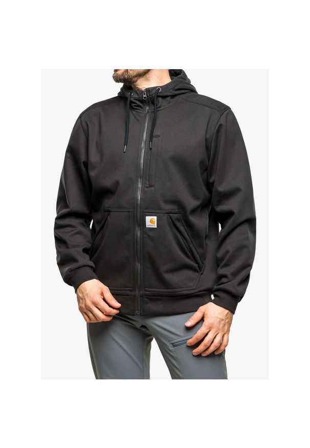 Bluza z kapturem męska Carhartt Wind Fighter Hooded Sweatshirt. Typ kołnierza: kaptur. Kolor: czarny