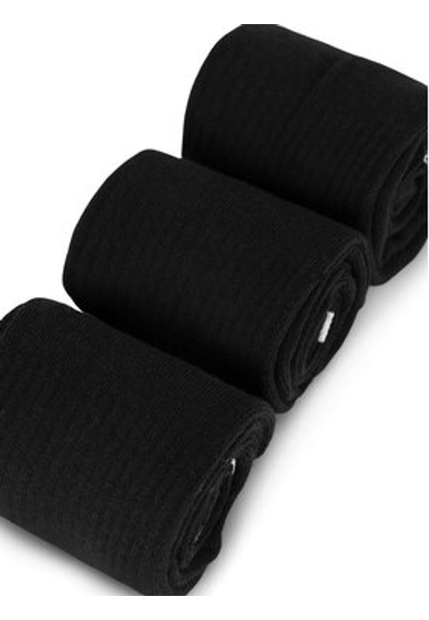 Shaq Zestaw 3 par wysokich skarpet unisex SHQ-MB-003-AW24 Czarny. Kolor: czarny. Materiał: syntetyk