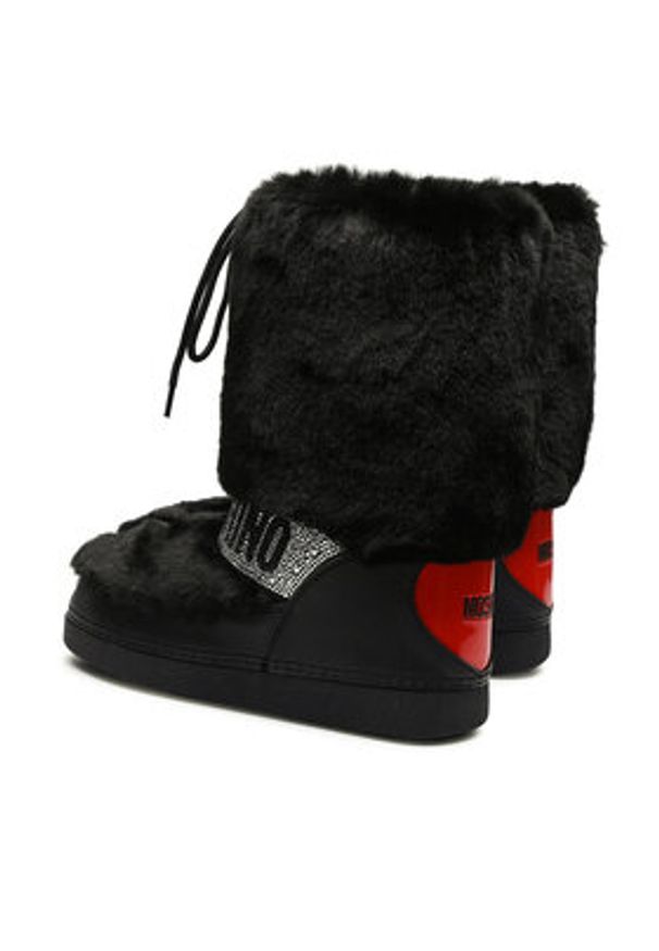 Love Moschino - LOVE MOSCHINO Śniegowce JA24222G0HJW0000 Czarny. Kolor: czarny. Materiał: skóra