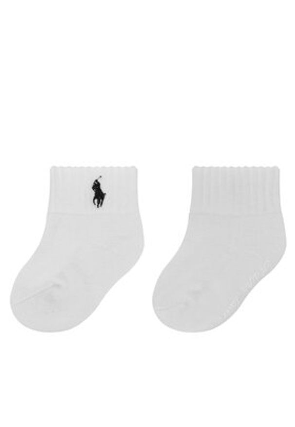 Polo Ralph Lauren Zestaw 6 par wysokich skarpet dziecięcych 441974057001 Biały. Kolor: biały. Materiał: materiał, bawełna