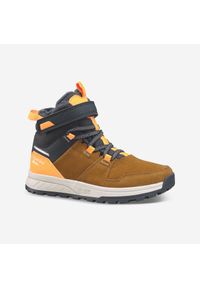 quechua - Buty turystyczne dla dzieci Quechua SH500 Warm zapinane na rzep wodoodporne. Zapięcie: rzepy. Kolor: szary, brązowy, pomarańczowy, wielokolorowy. Sezon: zima. Sport: turystyka piesza