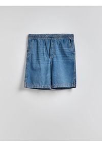 Reserved - Jeansowe szorty jogger - granatowy. Kolor: niebieski. Materiał: jeans