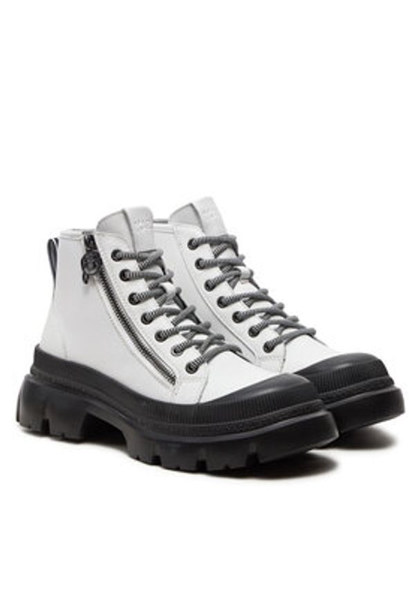 Karl Lagerfeld - KARL LAGERFELD Trapery Trekka KL43536 Biały. Kolor: biały. Materiał: skóra