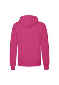 FRUIT OF THE LOOM - Męska Klasyczna Bluza Z Kapturem. Typ kołnierza: kaptur. Kolor: różowy