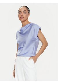 Imperial Bluzka RFZ5HDG Fioletowy Regular Fit. Kolor: fioletowy. Materiał: syntetyk #1