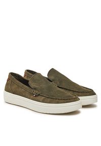 TOMMY HILFIGER - Tommy Hilfiger Mokasyny FM0FM05354 Zielony. Kolor: zielony. Materiał: zamsz, skóra #5
