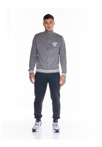 LEONE 1947 APPAREL - Męski dres College ze stójką i zamkiem błyskawicznym. Kolor: czarny, szary, wielokolorowy. Materiał: dresówka. Sport: fitness