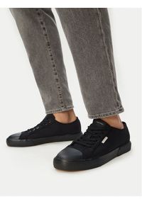 Calvin Klein Trampki Vulc Laceup Cv HM0HM02121 Czarny. Kolor: czarny. Materiał: materiał #1