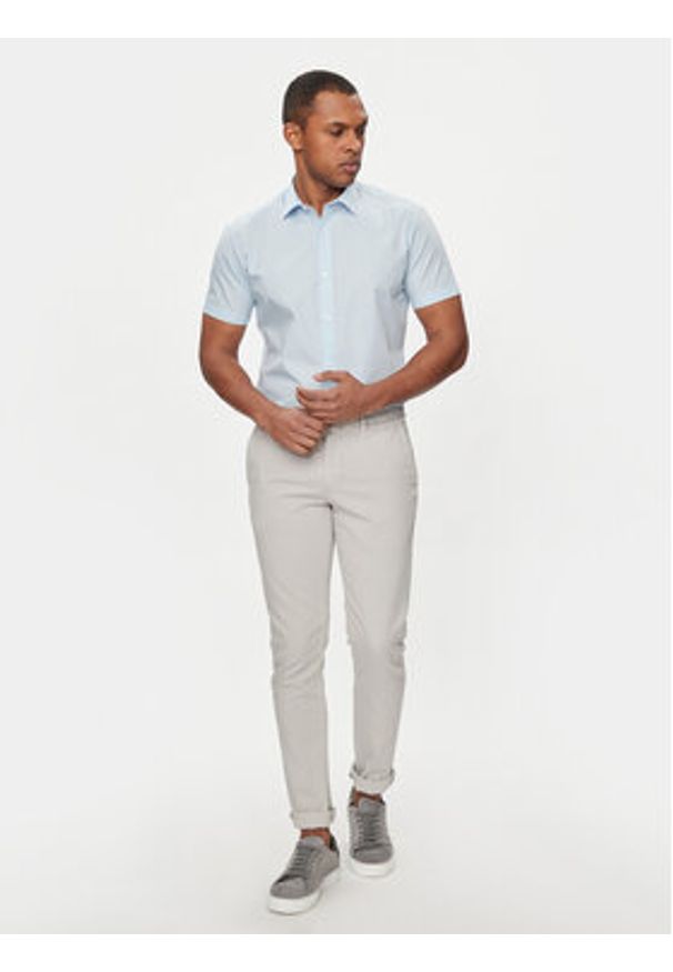 Jack & Jones - Jack&Jones Koszula Joe 12195062 Błękitny Slim Fit. Kolor: niebieski. Materiał: bawełna, syntetyk