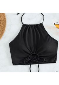 Intica - Strój kąpielowy dwuczęściowy szybkoschnący z regulacją Dragulina. Kolor: czarny. Materiał: materiał #3