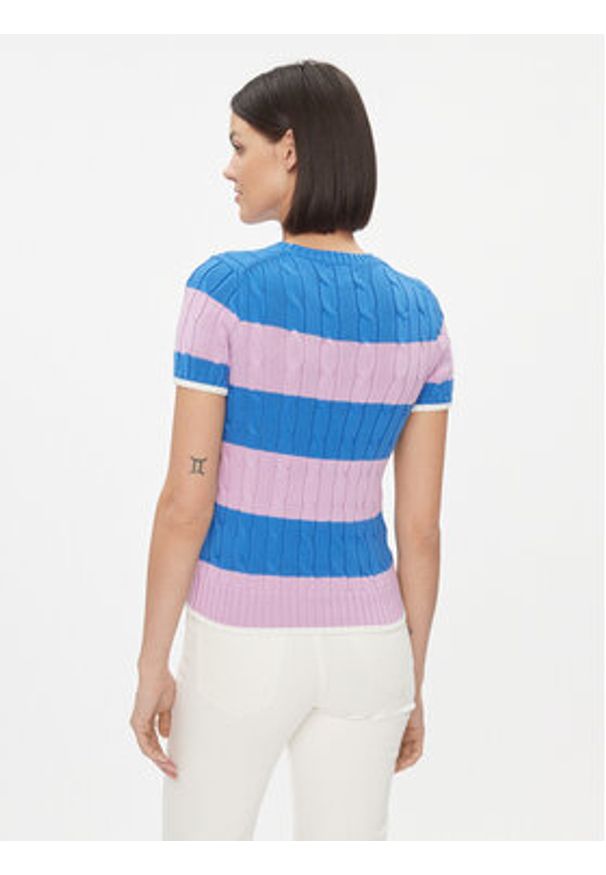 Polo Ralph Lauren Sweter 211913765001 Kolorowy Regular Fit. Typ kołnierza: polo. Materiał: bawełna. Wzór: kolorowy