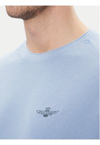 Aeronautica Militare Sweter 251MA1556L560 Błękitny Regular Fit. Kolor: niebieski. Materiał: bawełna #2