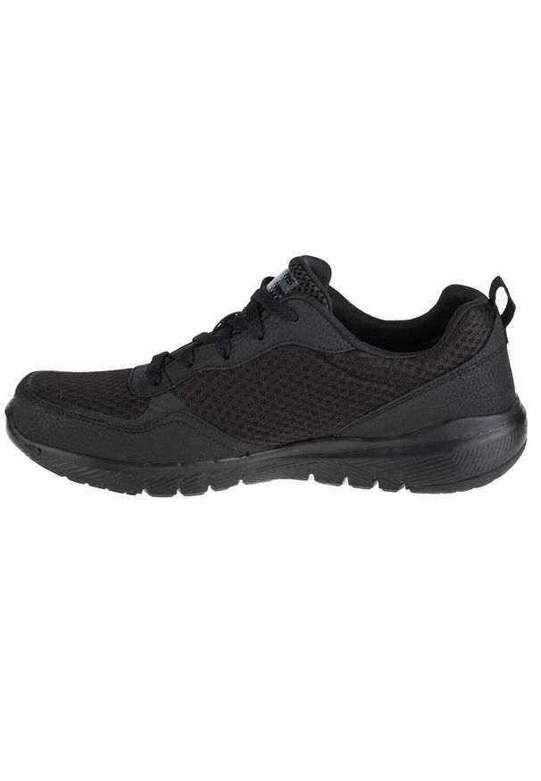 skechers - Buty do chodzenia męskie Skechers Mens Flex Advantage 30. Zapięcie: sznurówki. Kolor: czarny. Materiał: syntetyk, tkanina, skóra, materiał. Szerokość cholewki: normalna. Sport: turystyka piesza