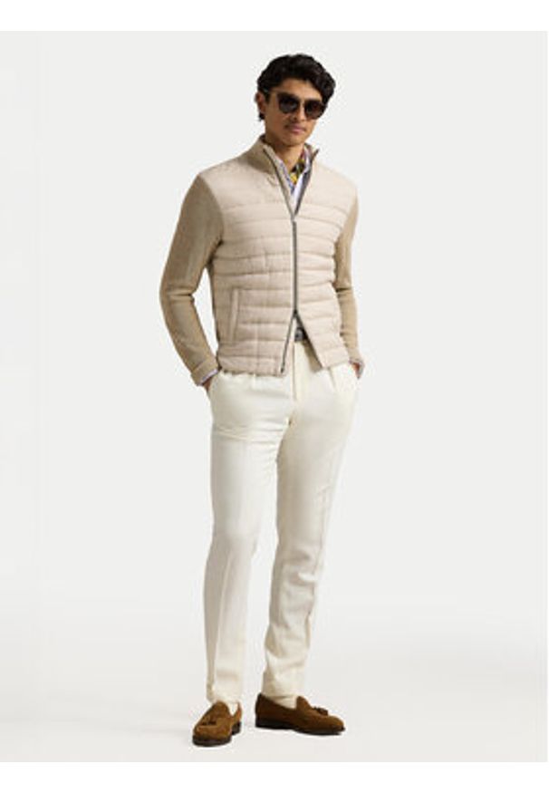 Polo Ralph Lauren Bluza 710962276001 Beżowy Regular Fit. Typ kołnierza: polo. Kolor: beżowy. Materiał: len