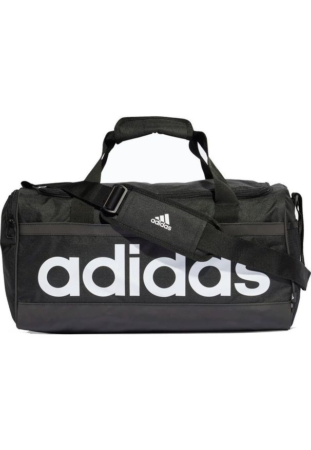 Adidas Torba sportowa Essentials Linear Duffel S czarna (HT4742). Kolor: czarny