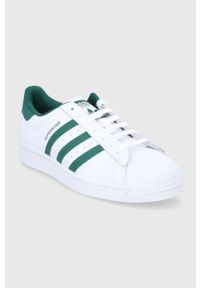 adidas Originals - Adidas Originals buty skórzane kolor biały. Nosek buta: okrągły. Zapięcie: sznurówki. Kolor: biały. Materiał: skóra