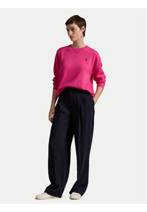 Polo Ralph Lauren Bluza 211935582014 Różowy Regular Fit. Typ kołnierza: polo. Kolor: różowy. Materiał: bawełna