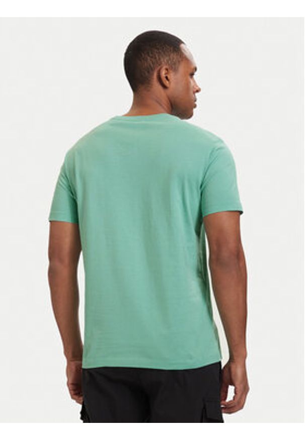GANT - Gant T-Shirt Shield 2003184 Turkusowy Regular Fit. Kolor: turkusowy. Materiał: bawełna