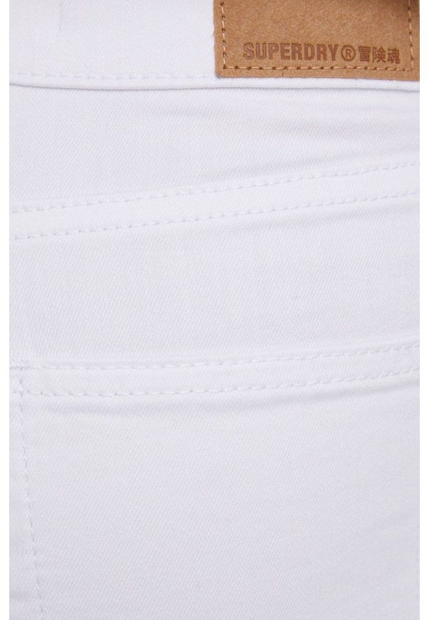 Superdry jeansy damskie high waist. Stan: podwyższony. Kolor: biały