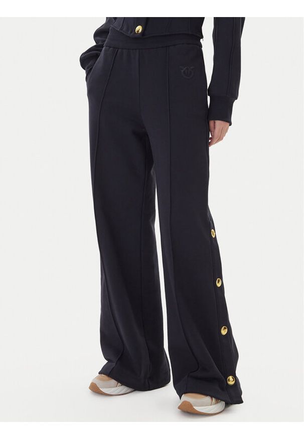 Pinko - PINKO Spodnie dresowe Pasticciato 105649 A2TC Granatowy Regular Fit. Kolor: niebieski. Materiał: bawełna