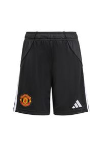 Adidas - Szorty Manchester United 25/26 Home Kids. Kolor: czarny. Sport: piłka nożna