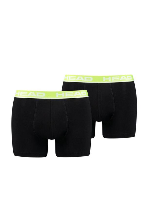 Bokserki męskie Head Basic Boxer 2 Pack. Kolor: czarny, zielony, wielokolorowy