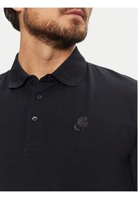 Karl Lagerfeld - KARL LAGERFELD Polo 745750 551221 Granatowy Regular Fit. Typ kołnierza: polo. Kolor: niebieski. Materiał: bawełna