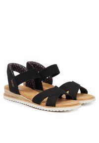 skechers - Skechers Sandały BOBS Desert Kiss - Golden Lily 114418/BLK Czarny. Kolor: czarny. Materiał: materiał #4