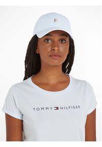 TOMMY HILFIGER - Tommy Hilfiger Czapka z daszkiem Essential Chic Cap AW0AW15772 Błękitny. Kolor: niebieski. Materiał: materiał #2