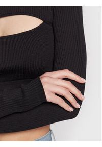 Calvin Klein Jeans Sweter J20J220446 Czarny Slim Fit. Kolor: czarny. Materiał: lyocell