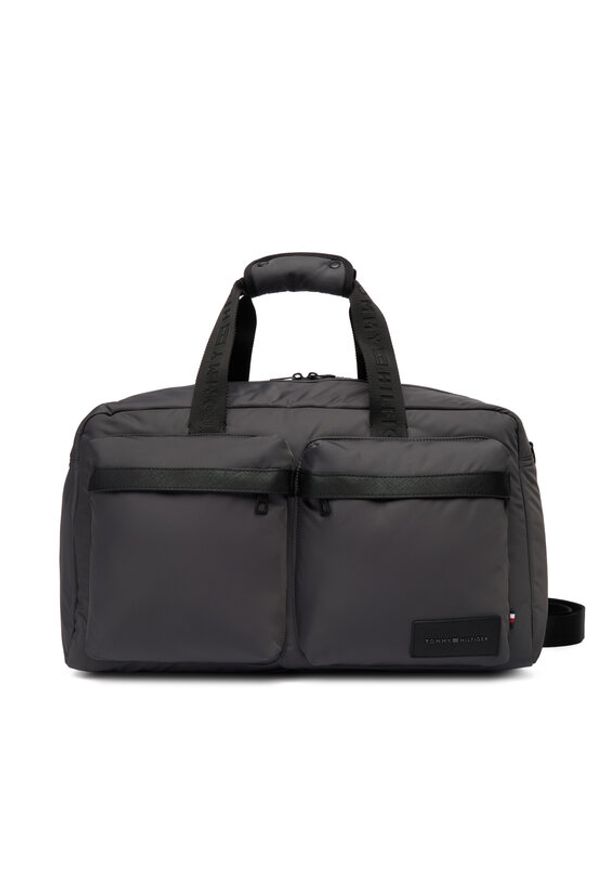TOMMY HILFIGER - Tommy Hilfiger Torba Th Repreve Duffle AM0AM14008 Szary. Kolor: szary. Materiał: materiał