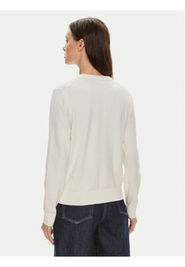 TOMMY HILFIGER - Tommy Hilfiger Kardigan WW0WW42370 Écru Regular Fit. Materiał: syntetyk