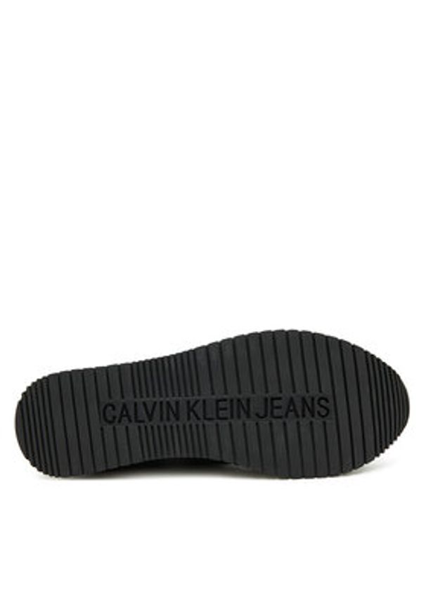 Calvin Klein Jeans Sneakersy Runner Laceup Tc YM0YM01187 Czarny. Kolor: czarny. Materiał: skóra