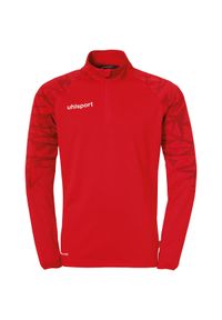 UHLSPORT - Długi rękaw 1/4 zip jersey Uhlsport Goal 25. Kolor: biały, wielokolorowy, czerwony. Materiał: jersey. Długość rękawa: długi rękaw. Długość: długie