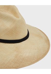 SENSI STUDIO - Beżowy kapelusz Panama. Kolor: beżowy. Wzór: aplikacja. Sezon: lato. Styl: casual #2
