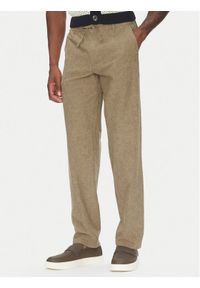 Lindbergh Spodnie materiałowe 30-008023 Beżowy Relaxed Fit. Kolor: beżowy. Materiał: len