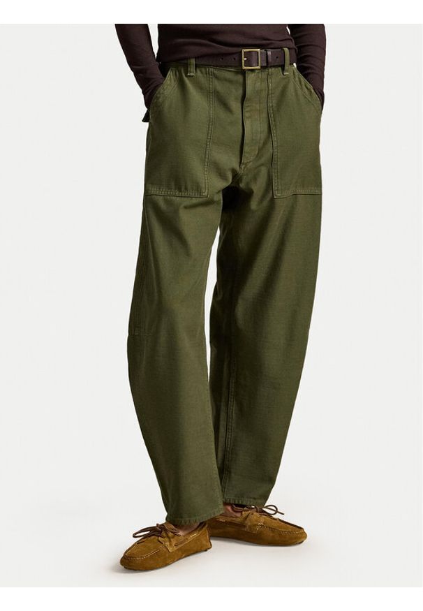 Polo Ralph Lauren Spodnie materiałowe 211A93147002 Zielony Relaxed Fit. Kolor: zielony. Materiał: bawełna