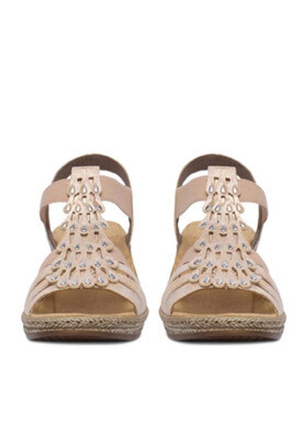 Rieker Sandały CEO-62436-31 Różowy. Kolor: różowy. Materiał: skóra