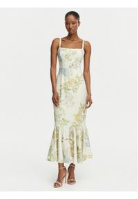 Guess Sukienka koktajlowa W6GKA6 W2409 Beżowy jasny Regular Fit. Kolor: beżowy. Materiał: wiskoza. Styl: wizytowy #1