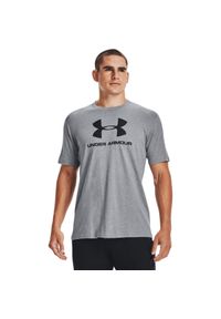 Under Armour Sportstyle Logo Tee, męski t-shirt. Kolor: szary. Materiał: poliester, bawełna #1