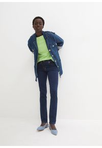 bonprix - Dżinsy o kroju slim fit, mid waist, z dużą zawartością stretchu. Kolor: niebieski #2