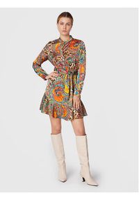 Marciano Guess Sukienka koszulowa 2BGK59 7099Z Kolorowy Regular Fit. Materiał: syntetyk. Wzór: kolorowy. Typ sukienki: koszulowe #5