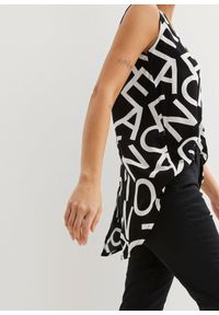 bonprix - Bluzka bez rękawów, z lejącej wiskozy. Kolor: biały. Materiał: wiskoza. Długość rękawa: bez rękawów
