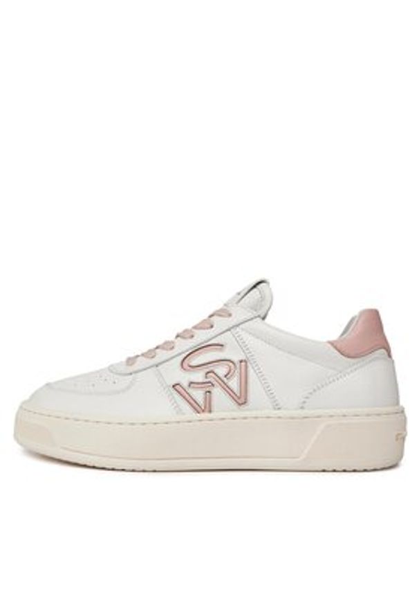Stuart Weitzman Sneakersy Crtsde Lgo Snr SH305 Biały. Kolor: biały. Materiał: skóra